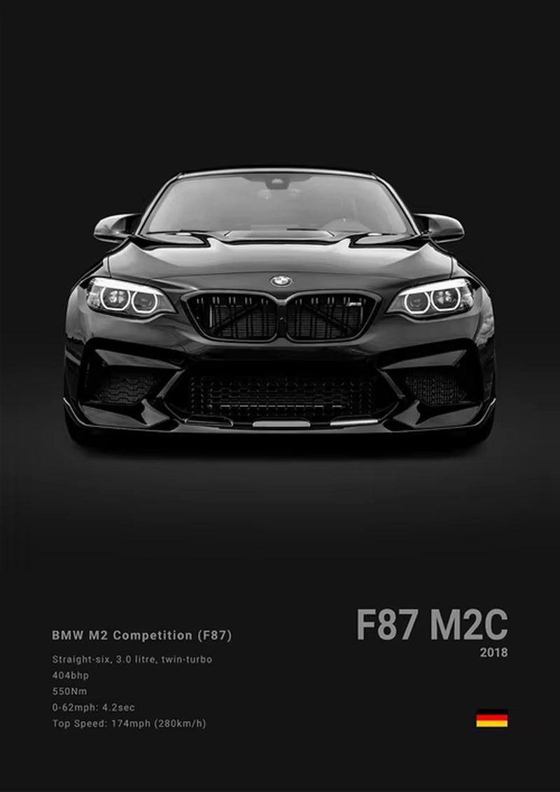 Black Background Sports Cars Poster and Prints F87 M3 M4 G90 E46 Luxury Car Canvas Painting Wall Art Pictures Room Office