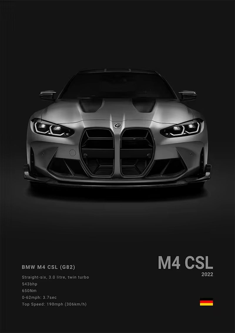Black Background Sports Cars Poster and Prints F87 M3 M4 G90 E46 Luxury Car Canvas Painting Wall Art Pictures Room Office