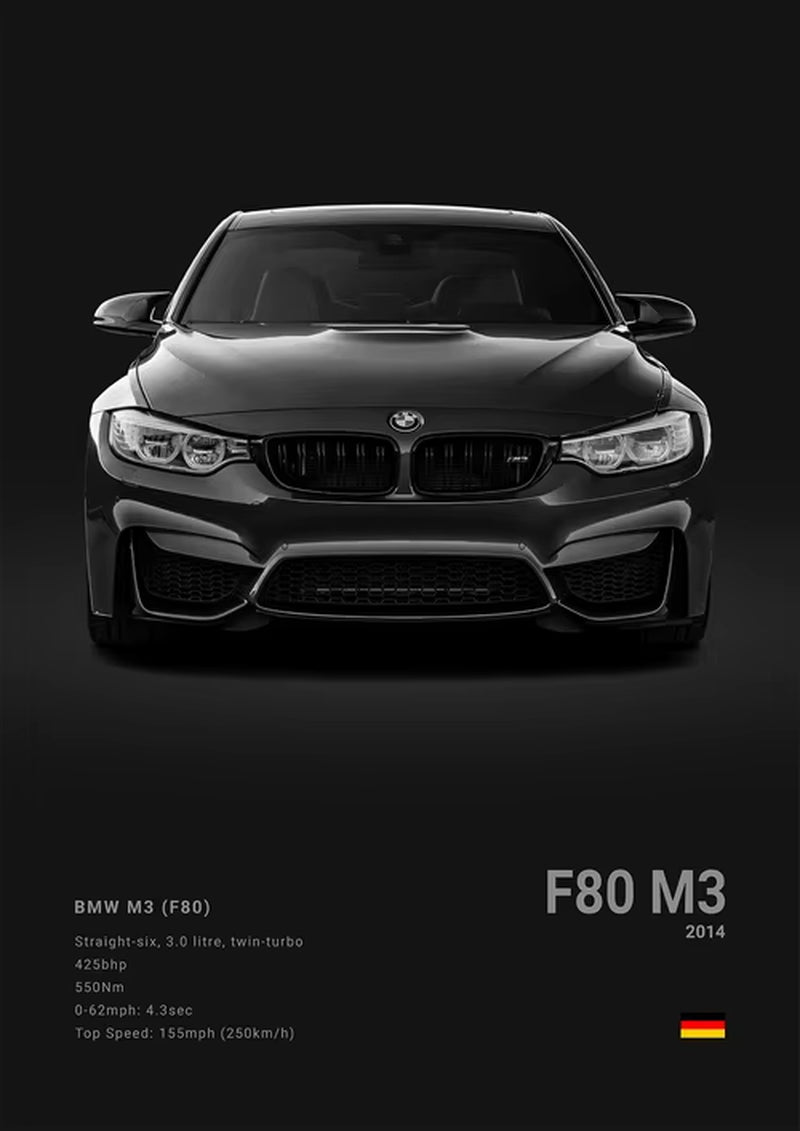 Black Background Sports Cars Poster and Prints F87 M3 M4 G90 E46 Luxury Car Canvas Painting Wall Art Pictures Room Office