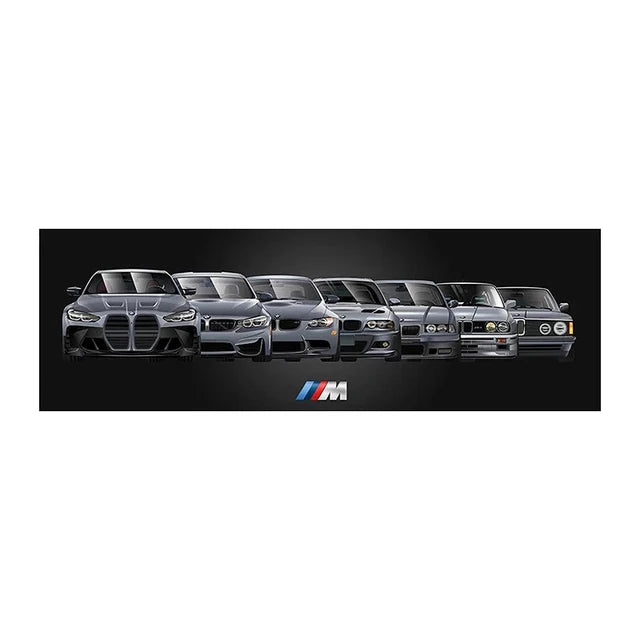 M3 Family Sports Car Series Super Sports Car Evolution Poster Canvas Print Painting Modern Home Living Room Wall Art Decorative