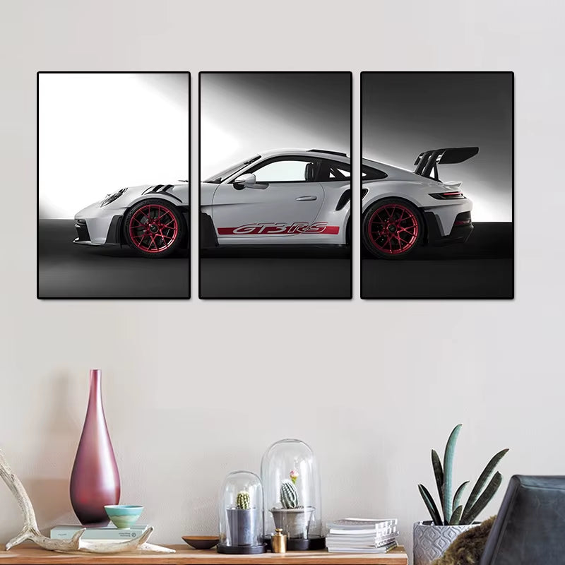 3Pcs Vintage Industrial Style Car Series Poster Gt3Rs Art Poster Canvas Painting Wall Prints Picture Living Room Home Decor