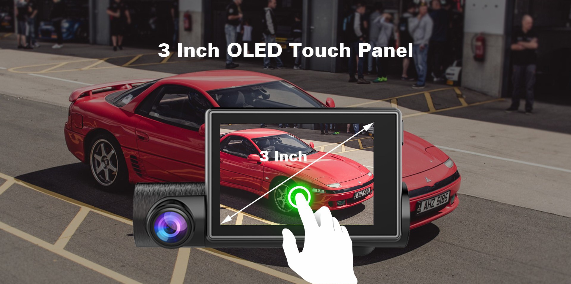 3.0 inch Touch Screen Dashcam with GPS