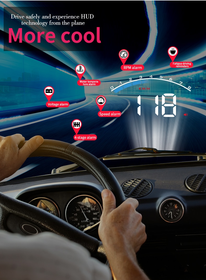 Electronic Speedometer Car HUD Display