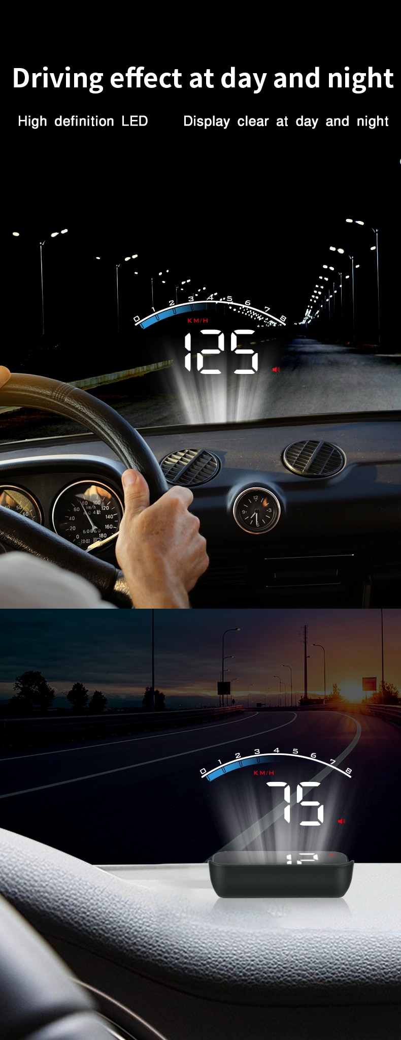 Electronic Speedometer Car HUD Display